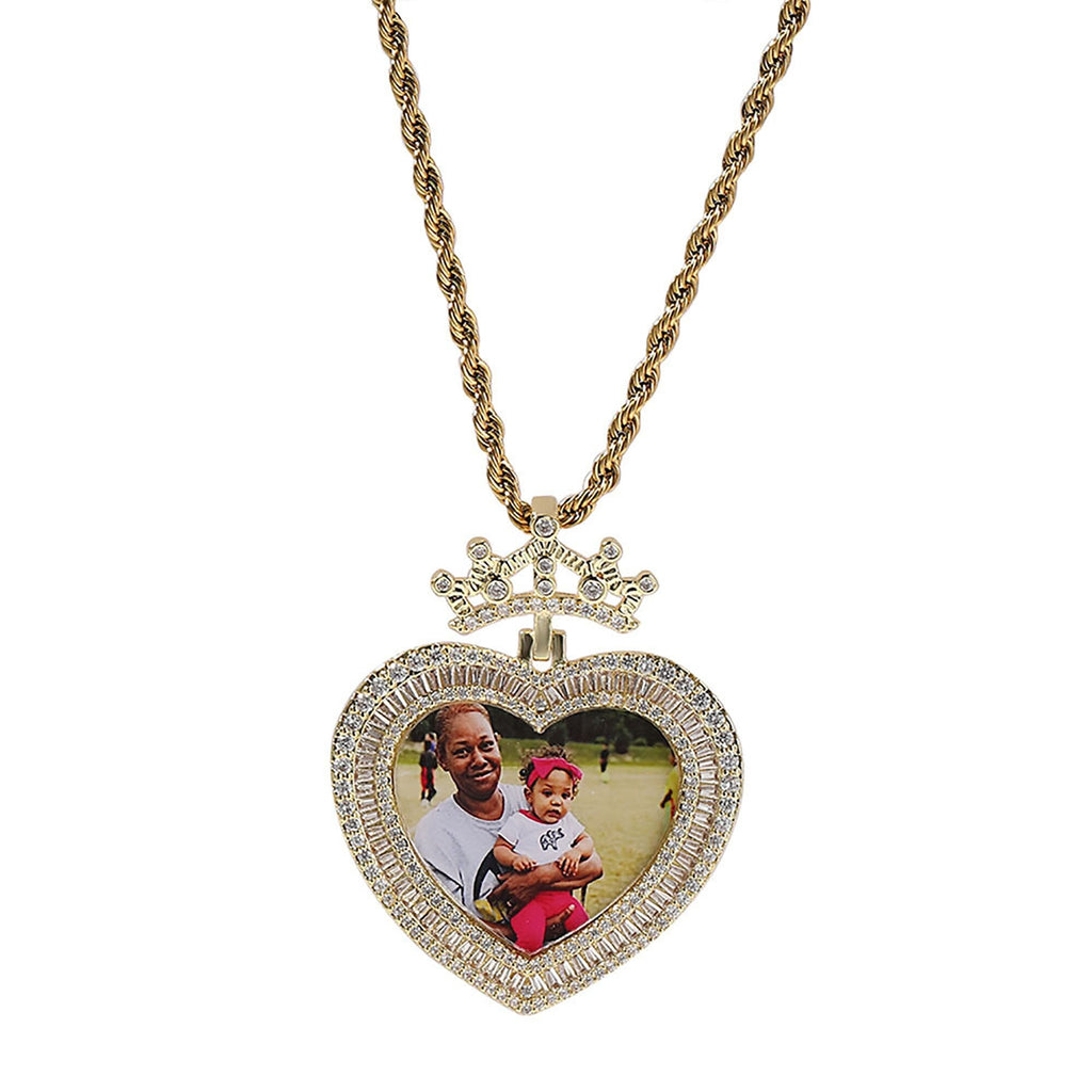 Customizable photo name hip-hop necklace Crown necklace - MERGE.DAY.1.FREESTYLE