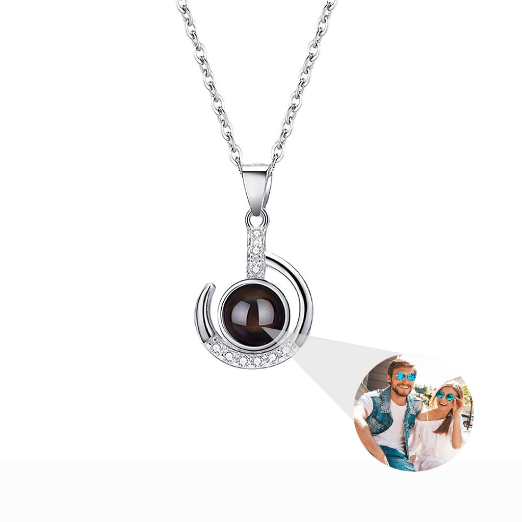 Customizable photo Silver 925 Necklace 100 Languages I Love You Projection Pendant - MERGE.DAY.1.FREESTYLE