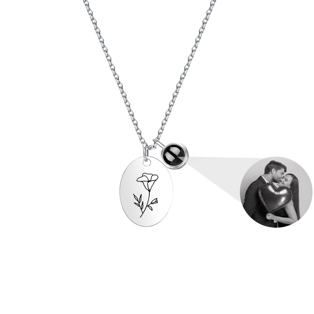 Customized projection necklace for birthday flowers and photos - MERGE.DAY.1.FREESTYLE