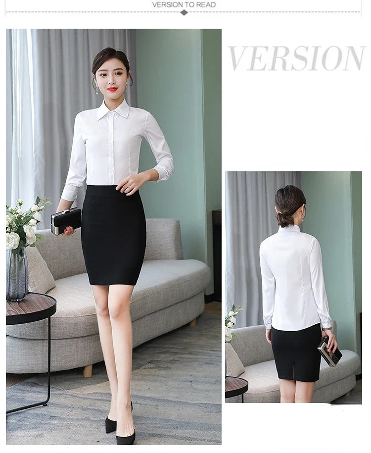 Polyester Cotton Shirts for Women Long Sleeve Blouse - MERGE.DAY.1.FREESTYLE