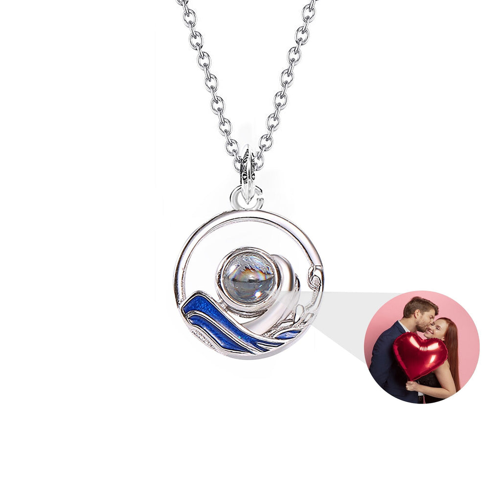 Couples who can customize photos Projection Necklace Pendant Jewelry For Lover Girlfriend - MERGE.DAY.1.FREESTYLE