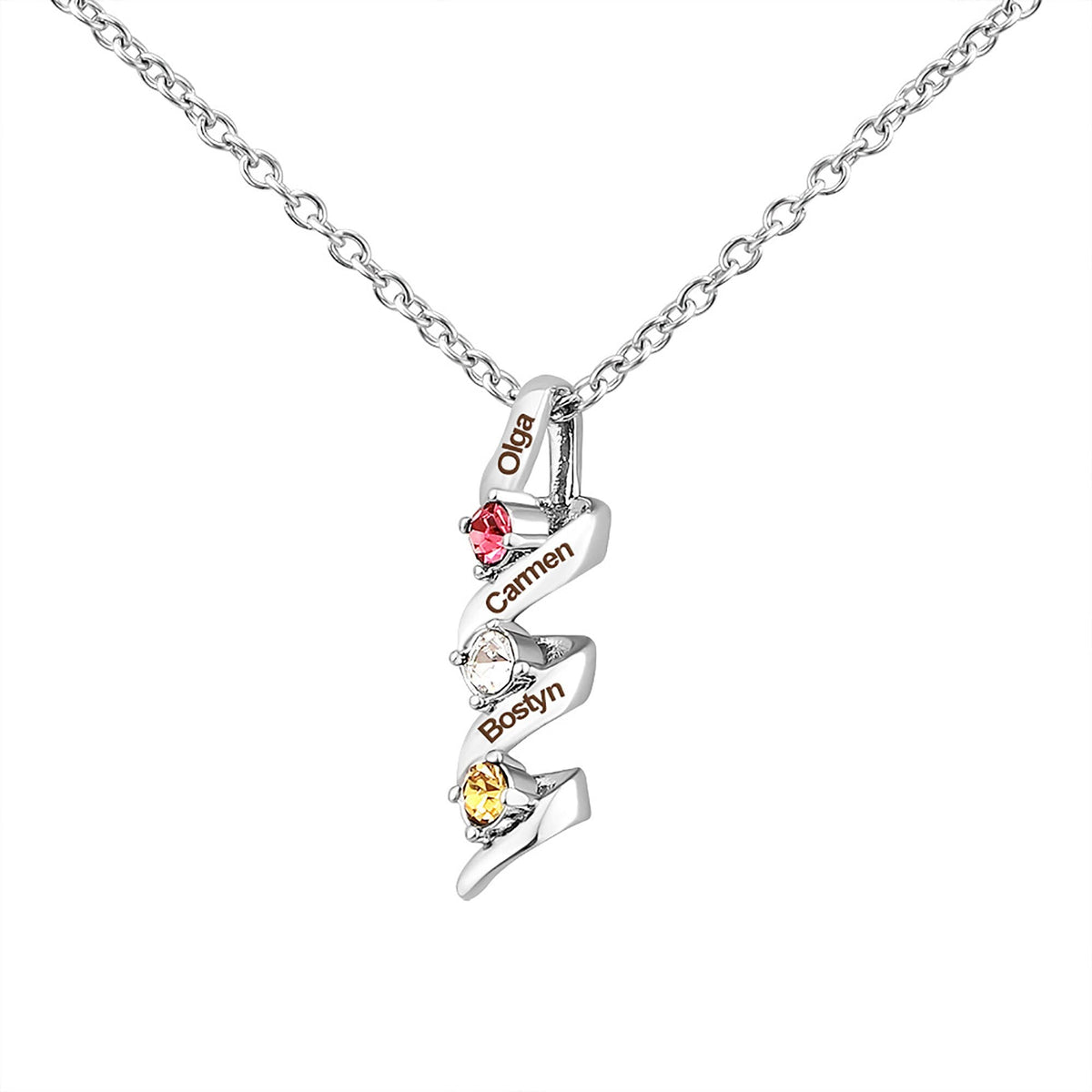 Customizable Birthstone Pendant Necklace For Women Choker Mom Birthday Jewelry - MERGE.DAY.1.FREESTYLE