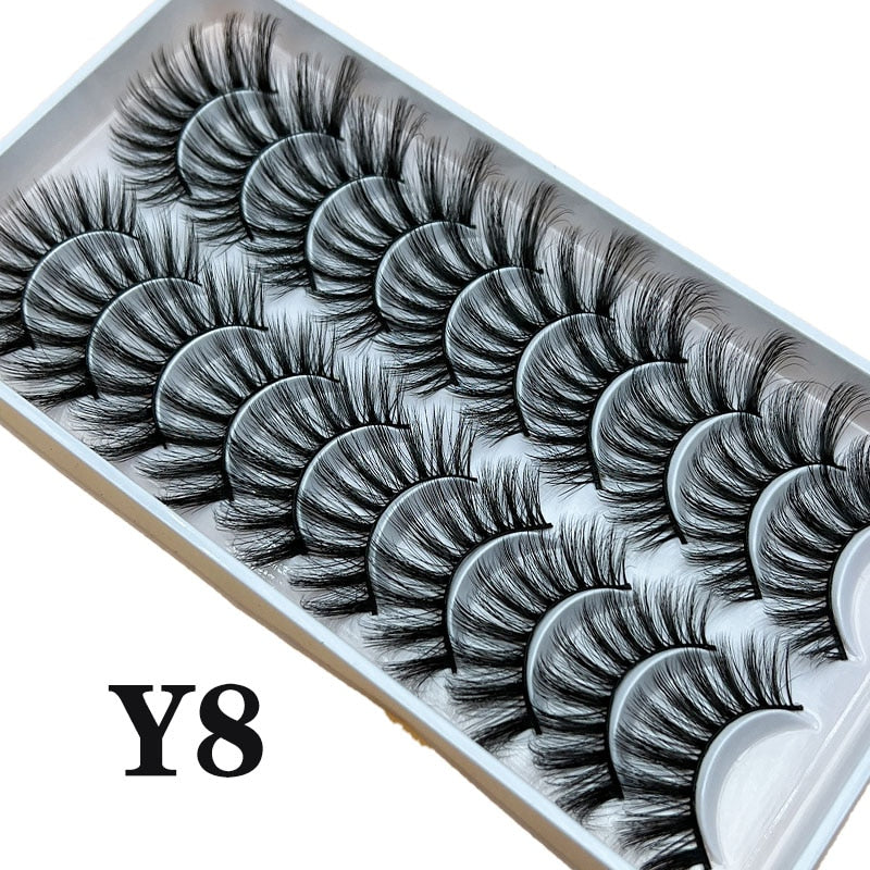 Strip Lashes 10-pairs Fluffy Mink Lashes 3D False Volume Eyelashes - MERGE.DAY.1.FREESTYLE
