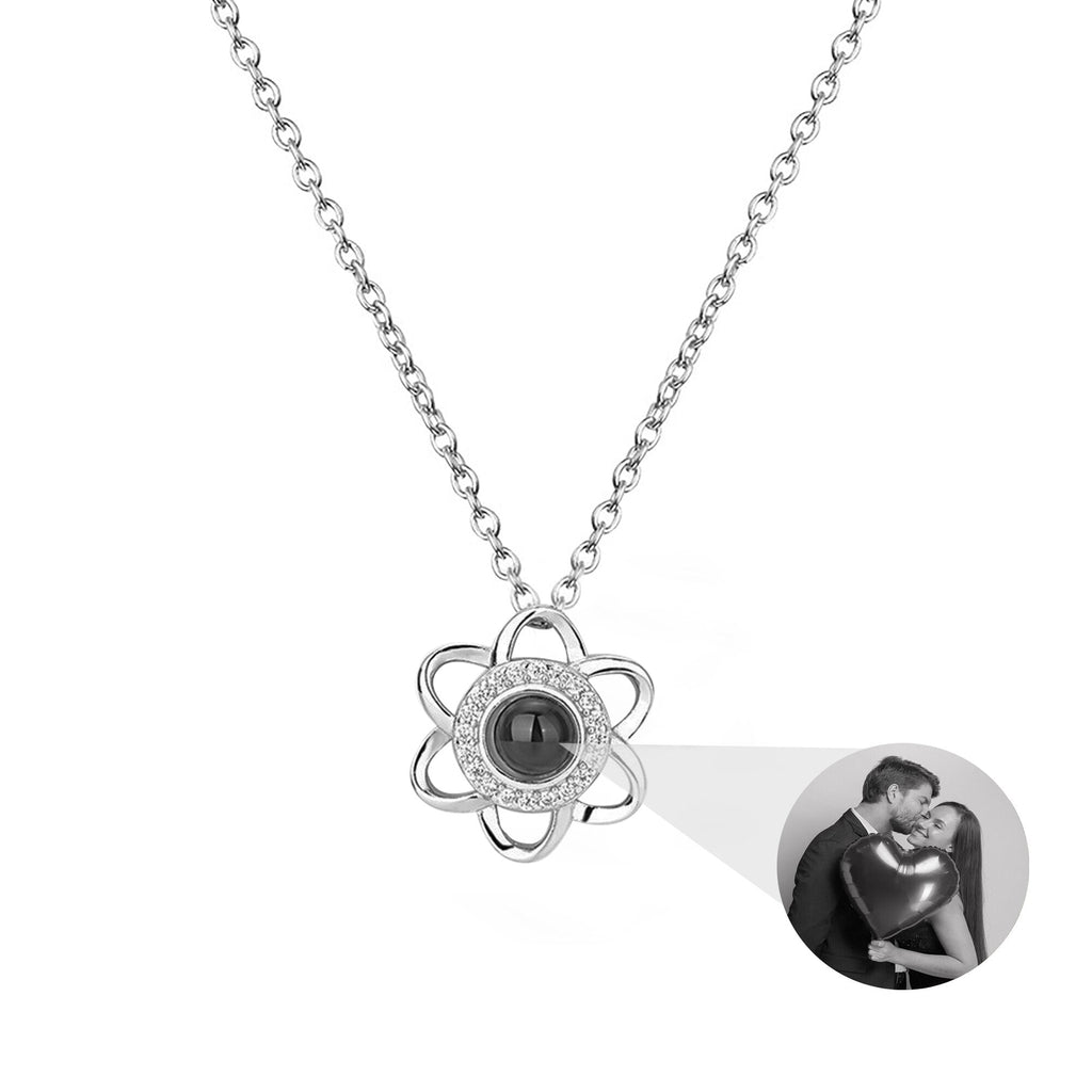 Flowers that can be customized for photosProjection Necklace Pendant Jewelry - MERGE.DAY.1.FREESTYLE