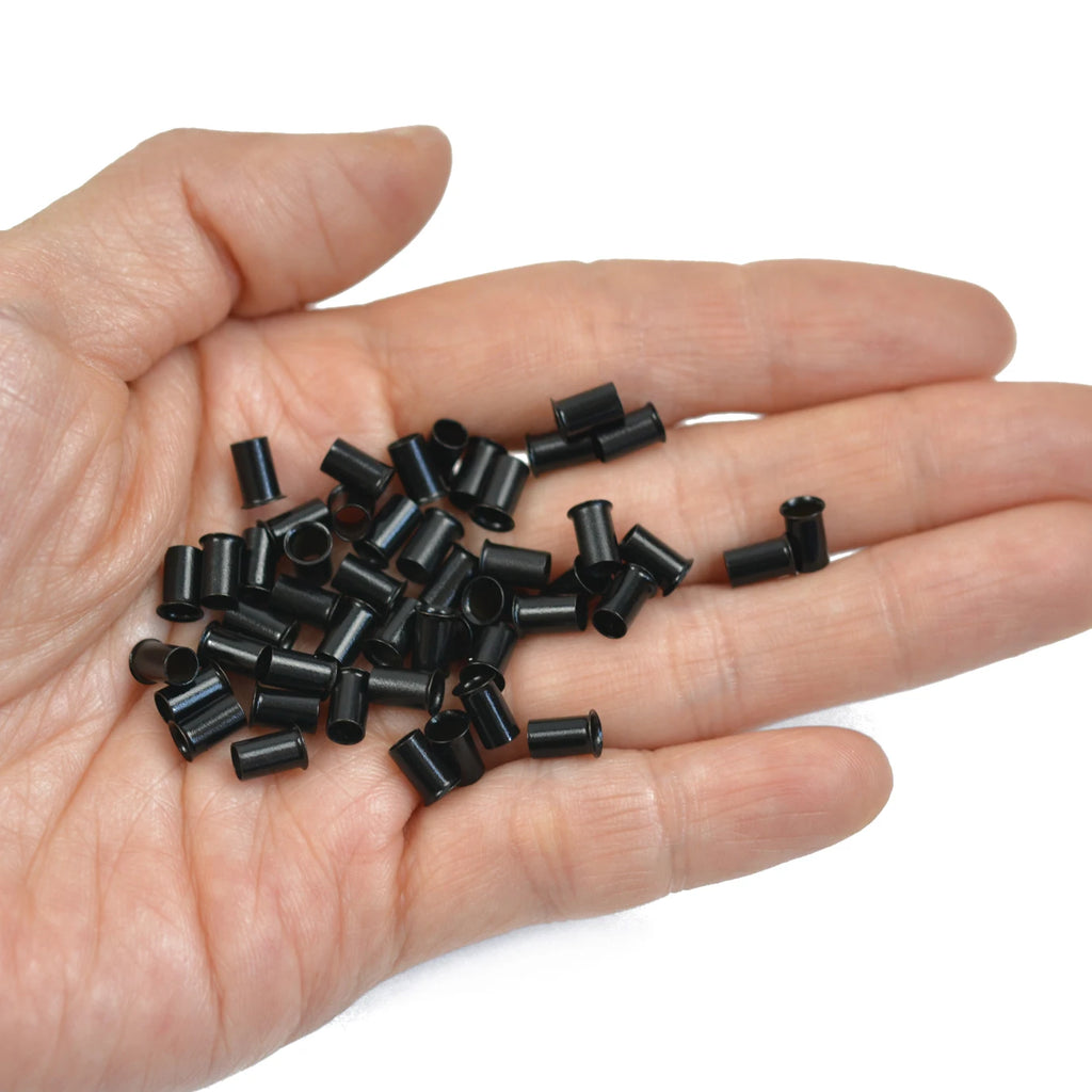 1000 Pcs Micro Ring Links Beads 3.4*6mm 3 Colors Flare Euro Lock Copper Tubes for I Tip Hair Extension Tools - MERGE.DAY.1.FREESTYLE