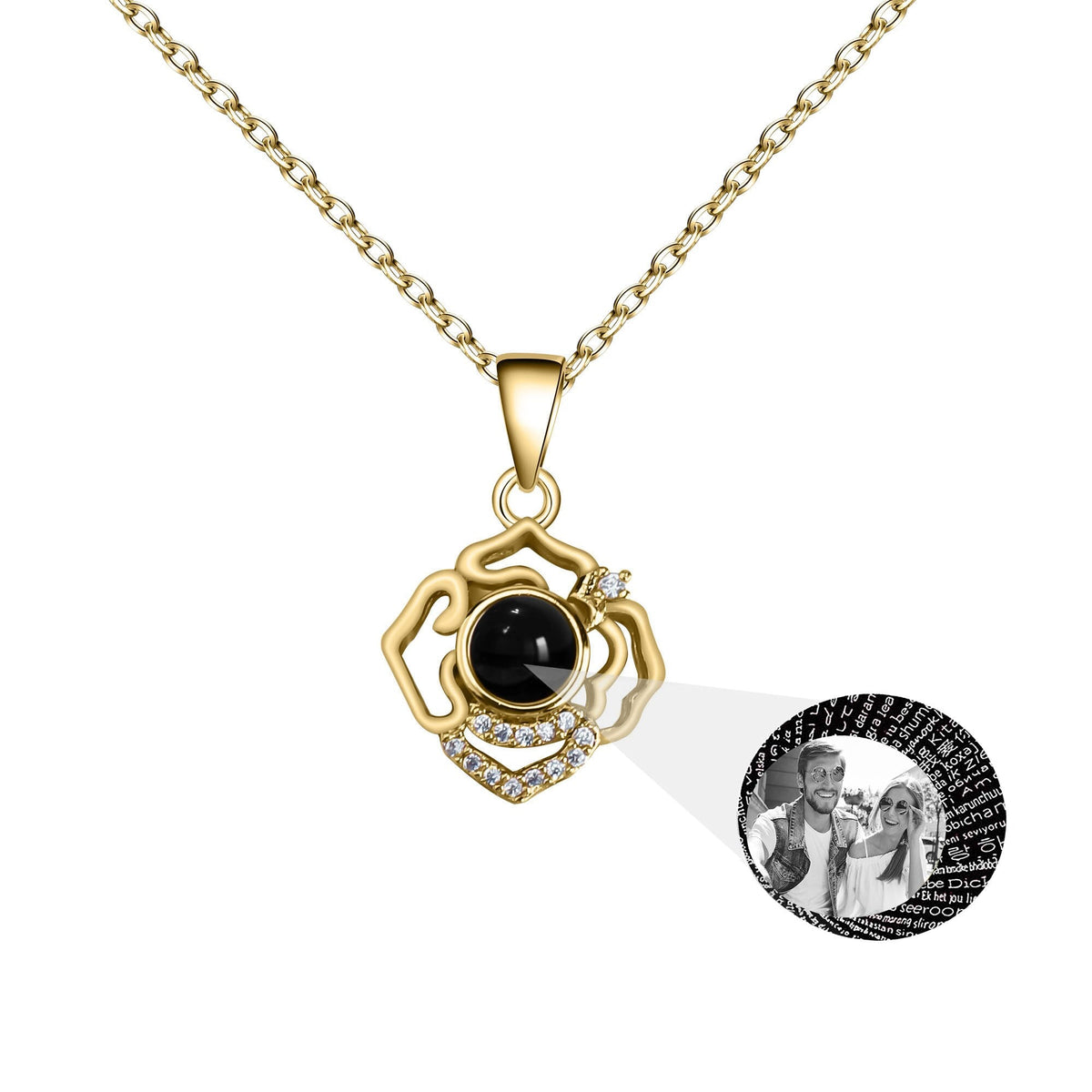 Petals for customized photos Necklace Wedding Romantic Memory Projection Necklace - MERGE.DAY.1.FREESTYLE