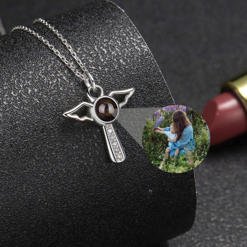 Angels Photo Custom Projection Necklace For Women Personalized Pendant Jewelry - MERGE.DAY.1.FREESTYLE