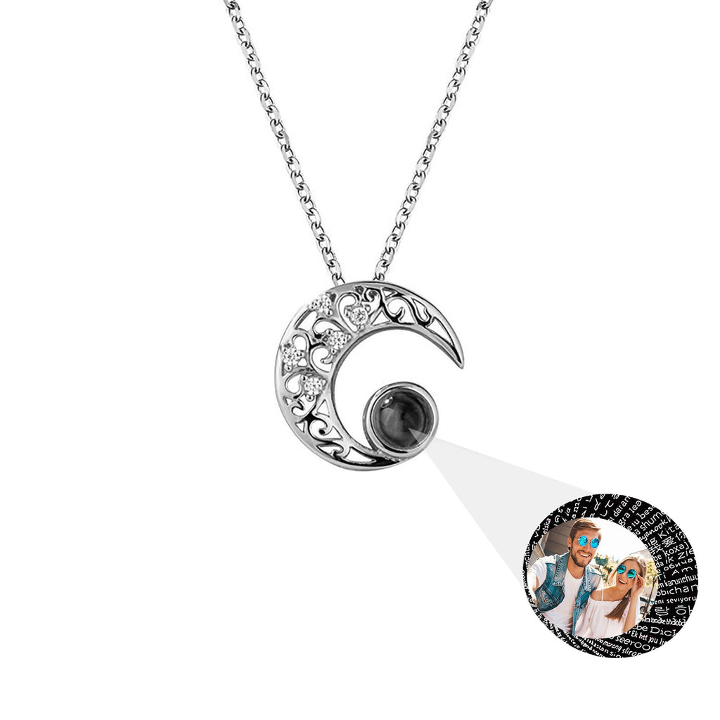 Custom Projection Photo Necklace Trendy Star Moon Necklace for Women Fashion Jewelry - MERGE.DAY.1.FREESTYLE