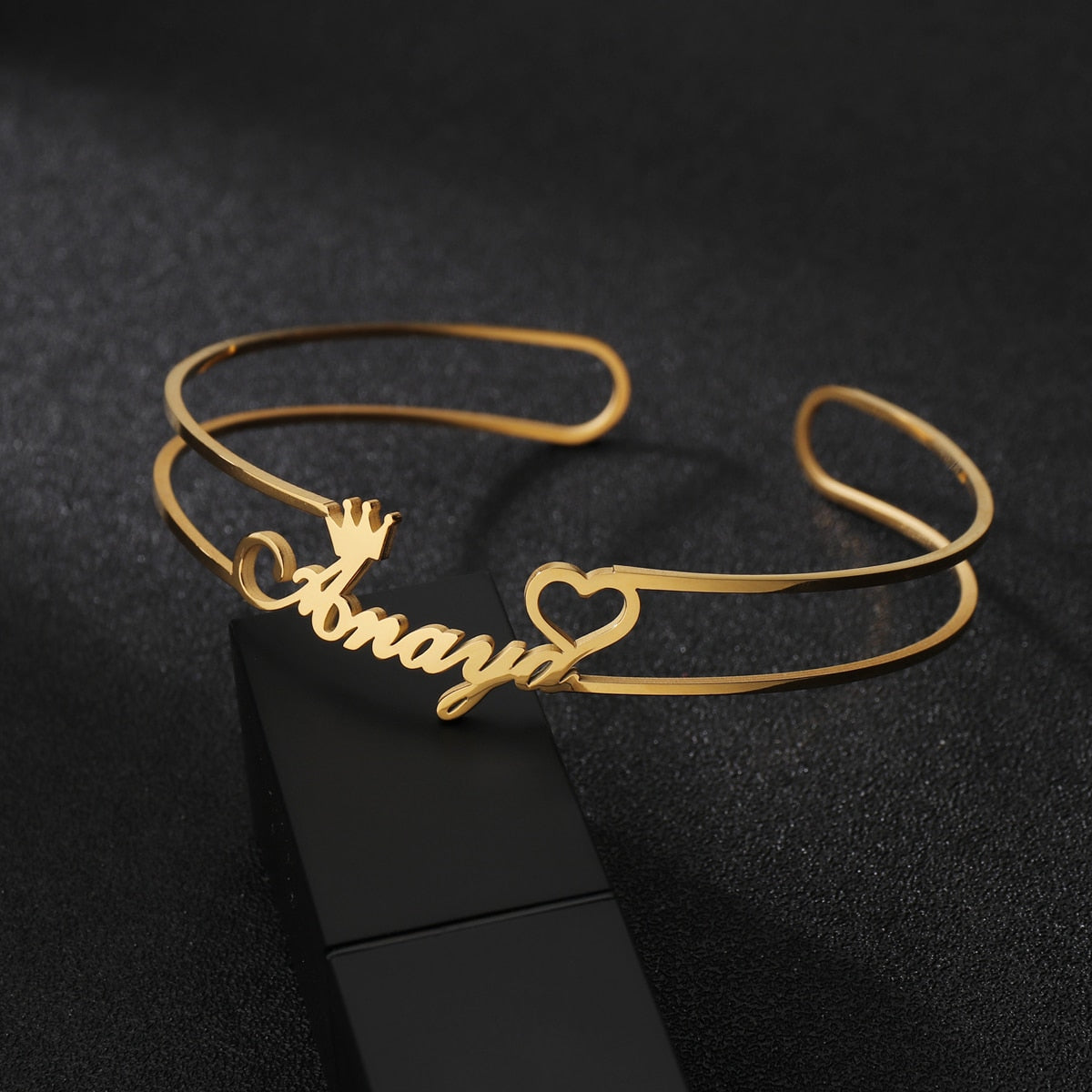 Customized Letter Name Bracelet Bangles for Women Men Chrismas Jewelry Gift - MERGE.DAY.1.FREESTYLE