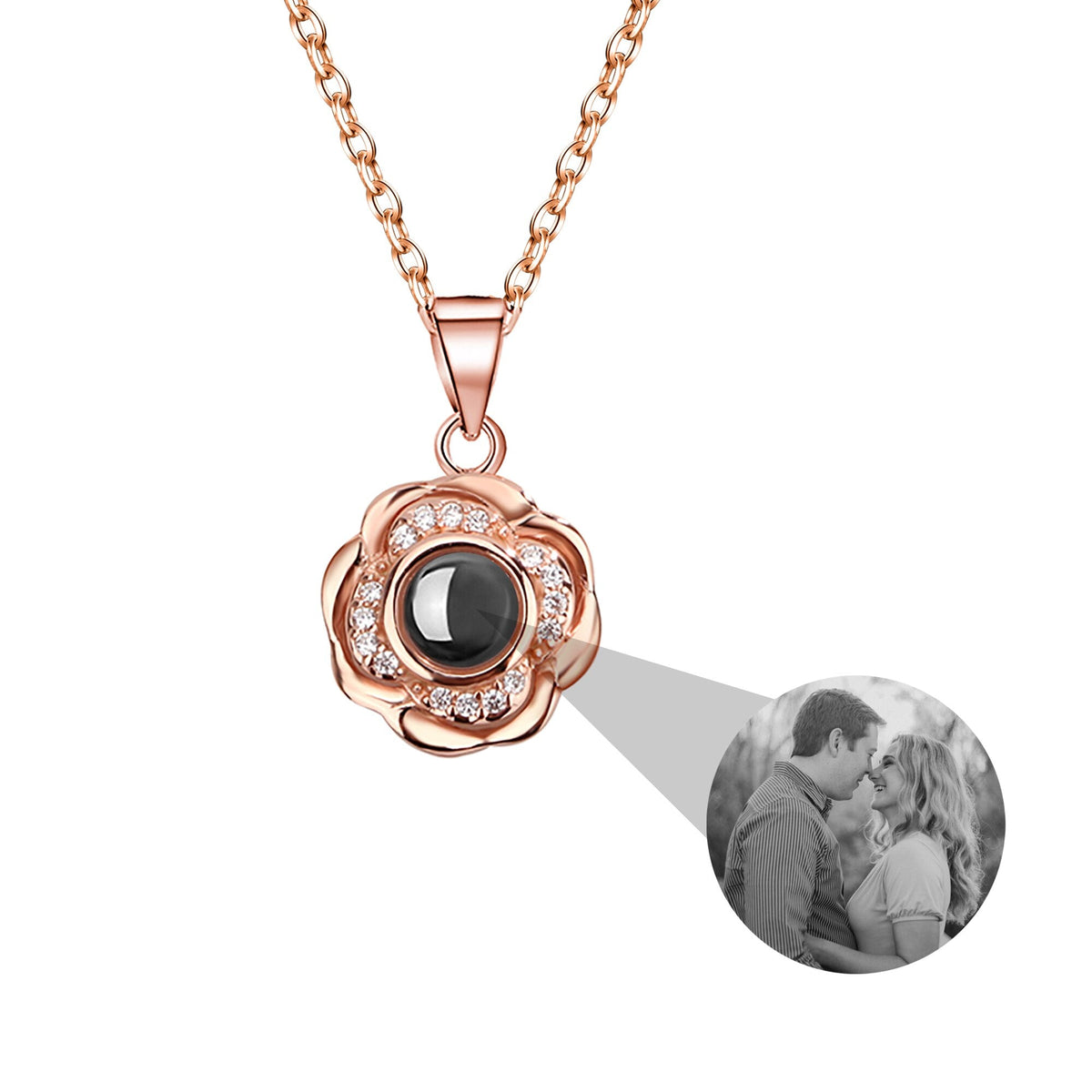 Flowers that can be customized for photos Projection Photo Necklace - MERGE.DAY.1.FREESTYLE