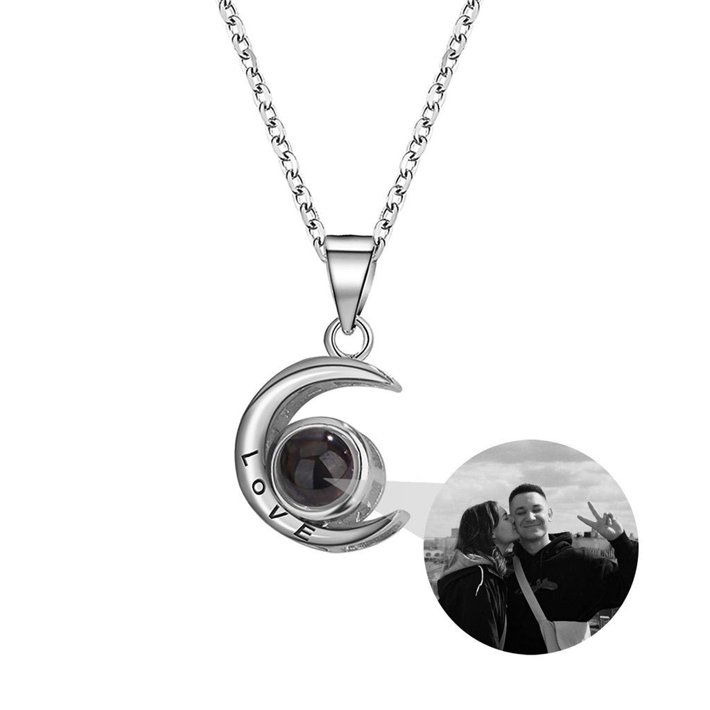 Custom Projection Photo Necklace Star Moon Necklace - MERGE.DAY.1.FREESTYLE