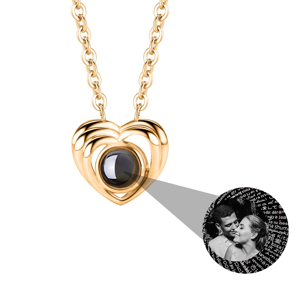 Customized photo necklace Projection Necklace Pendant For Lover Girlfriend - MERGE.DAY.1.FREESTYLE