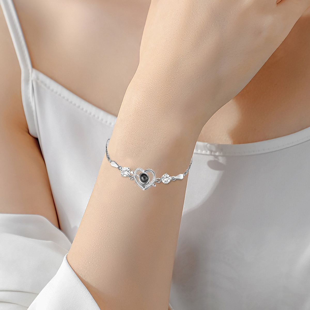 Customized photo Cupid love projection bracelet Personalized Memorial Bracelets - MERGE.DAY.1.FREESTYLE