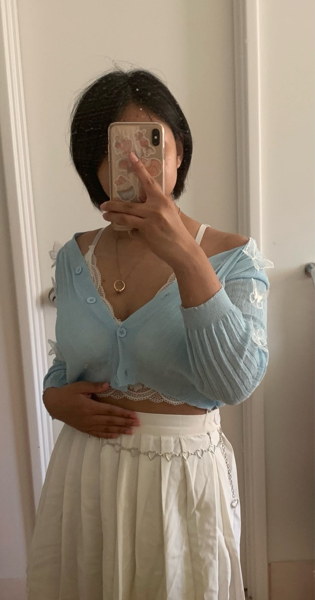 Butterfly Knit Cardigans Women V-Neck Crop Tops Ladies Summer Thin Long Sleeved - MERGE.DAY.1.FREESTYLE