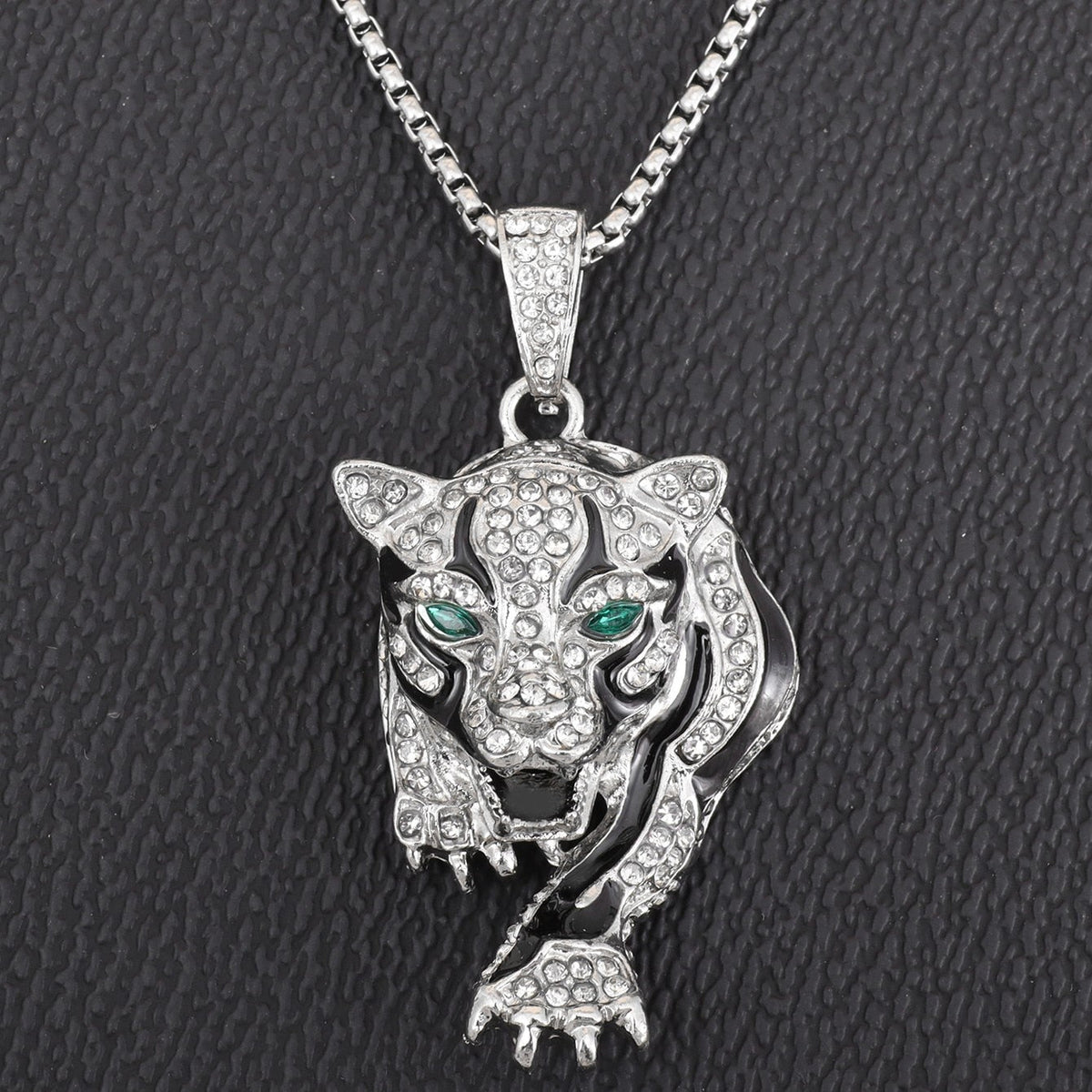 Hip Hop Fierce Shark Inlaid Zircon Pendant Charm Trend Necklace - MERGE.DAY.1.FREESTYLE