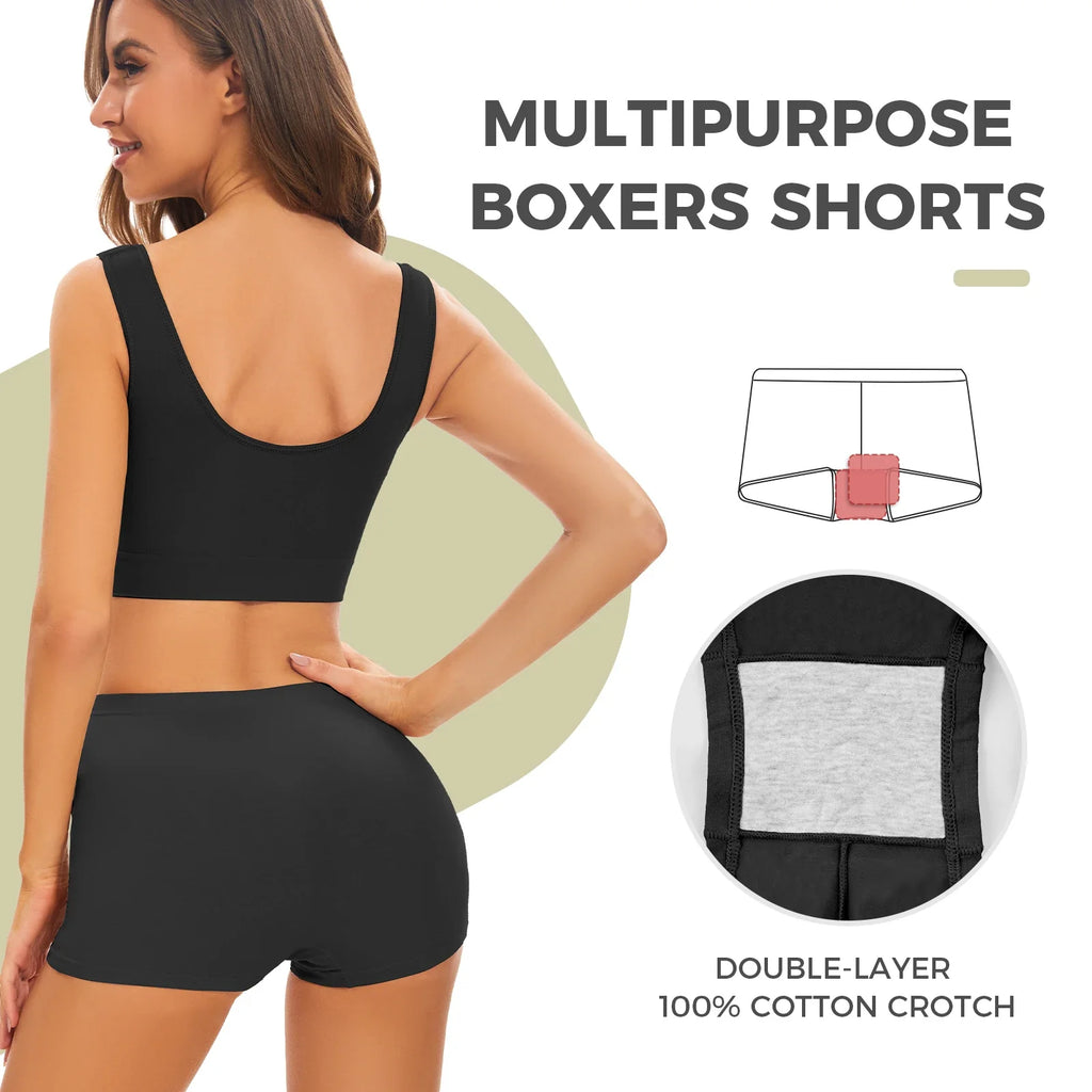 Seamless Boxers Panties Underwear Low Waist Solid Color Breathable Boyshorts - MERGE.DAY.1.FREESTYLE