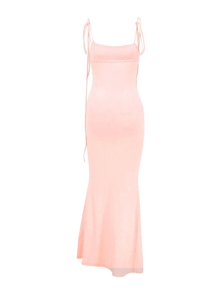 Bandage Sleeveless Bodycon Solid Strap Backless Dress - MERGE.DAY.1.FREESTYLE