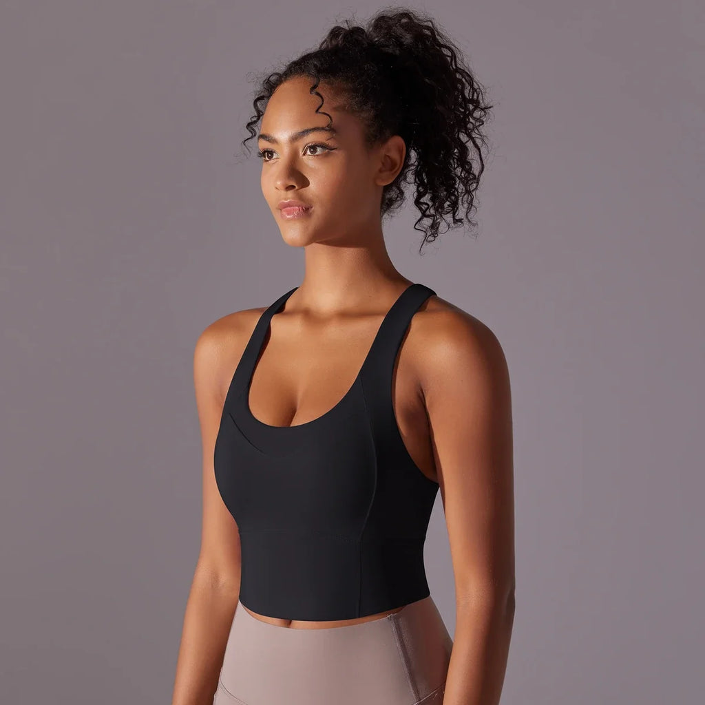 Nylon Sexy Women's Sports Bra Top Women Tight Elastic Gym Sport Yoga Bras - MERGE.DAY.1.FREESTYLE