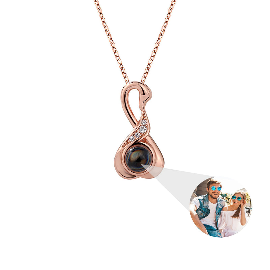 Love Swan with Customized Photos Projection Necklace Pendant Jewelry - MERGE.DAY.1.FREESTYLE