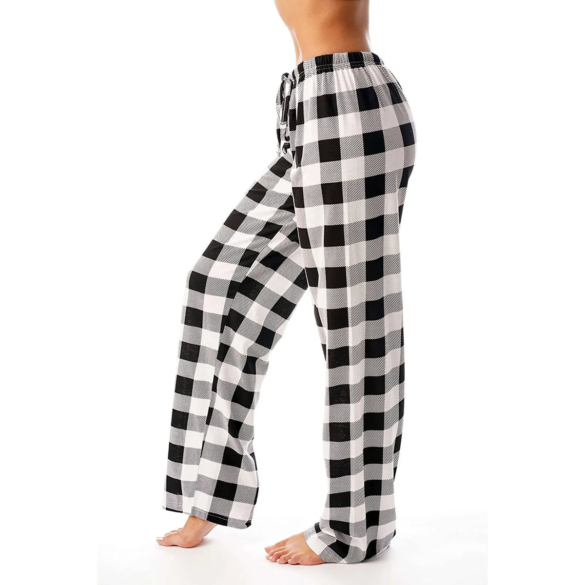 Women Christmas Pajama pants Autumn Winter Plaid Printed Pants - MERGE.DAY.1.FREESTYLE