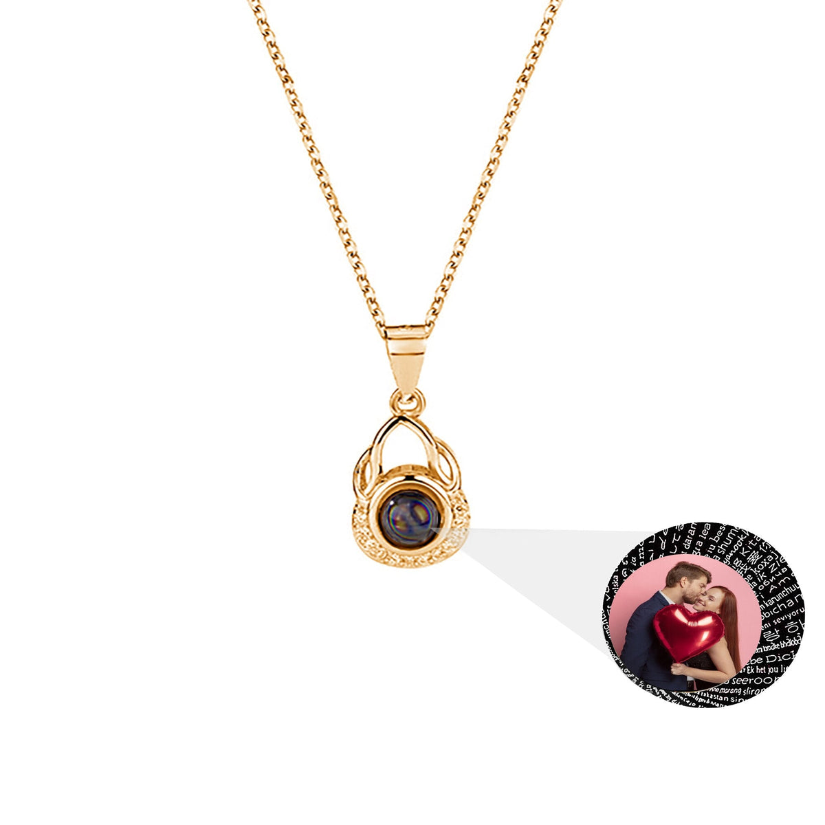 Valentine's Day Gift Photo Custom Projection Necklace Simple Shaped Projection Necklace - MERGE.DAY.1.FREESTYLE