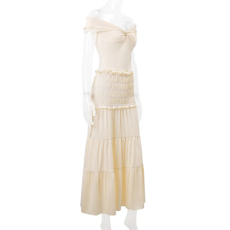 2 Piece Set Women Vacation Ruffle Beach Holiday Outfits - MERGE.DAY.1.FREESTYLE