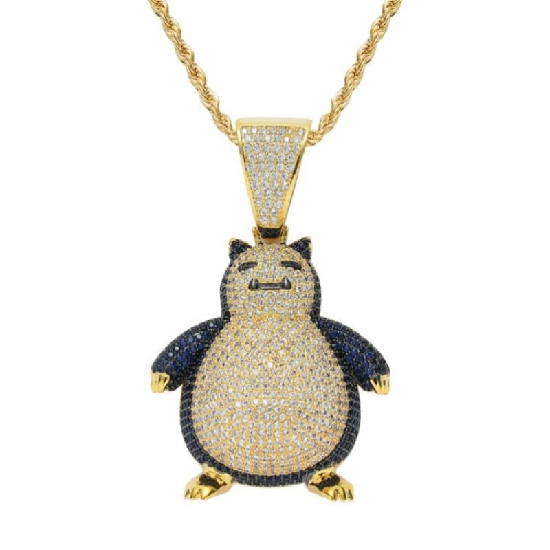 Hip Hop Fierce Shark Inlaid Zircon Pendant Charm Trend Necklace - MERGE.DAY.1.FREESTYLE