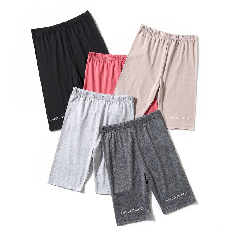 Shorts Thin Fitness Casual High Waist Biker Short Summer Slim Knee-Length Bottoms Streetwear - MERGE.DAY.1.FREESTYLE