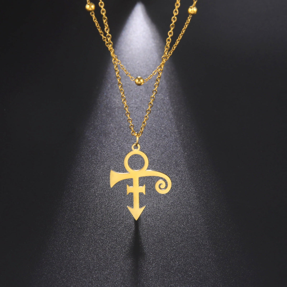 Guitar Memorial Love Symbol Pendant Necklace Le Petit Prince Necklaces - MERGE.DAY.1.FREESTYLE