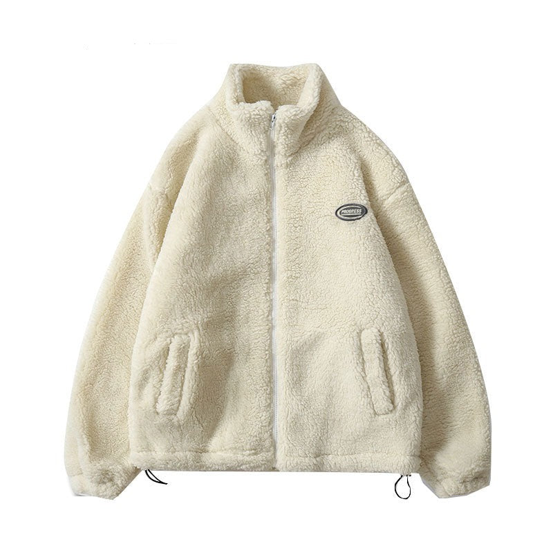 Hip Hop Winter Fleece Fluffy Jacket Streetwear - MERGE.DAY.1.FREESTYLE