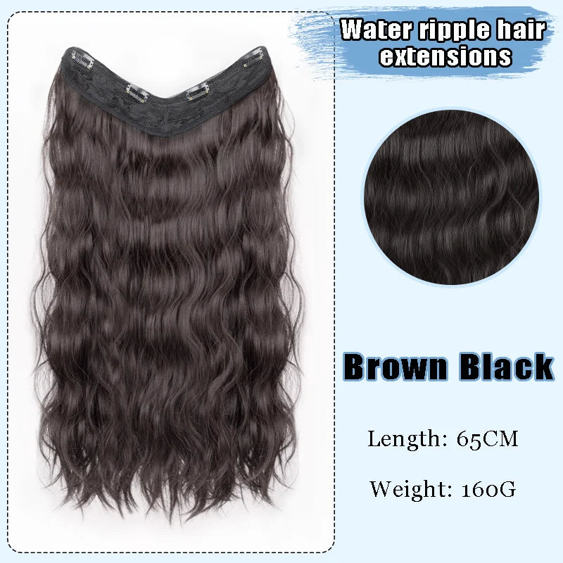 AOSI Part Synthetic Clip In Hair Extension Long Thick Curly Natural Blonde Flase Hair Hairpieces For Women Heat Resistant - MERGE.DAY.1.FREESTYLE