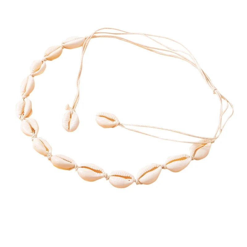 Fashion Rope Chain Natural Shell Choker Necklace - MERGE.DAY.1.FREESTYLE