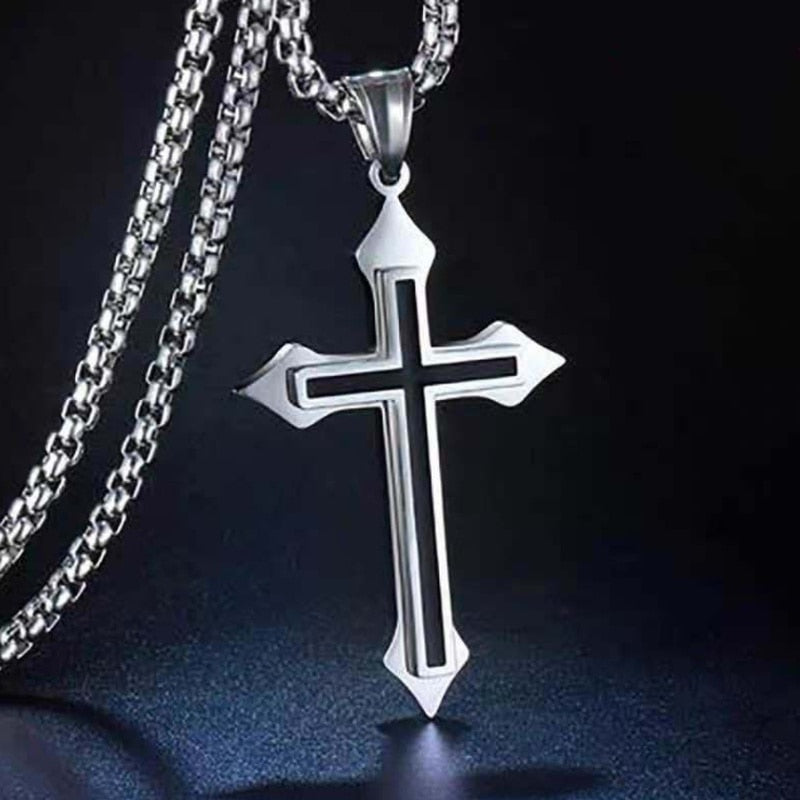 Personality Creative Jesus Cross Amulet Pendant Rock Casual Gift Catholic Christian Necklace - MERGE.DAY.1.FREESTYLE