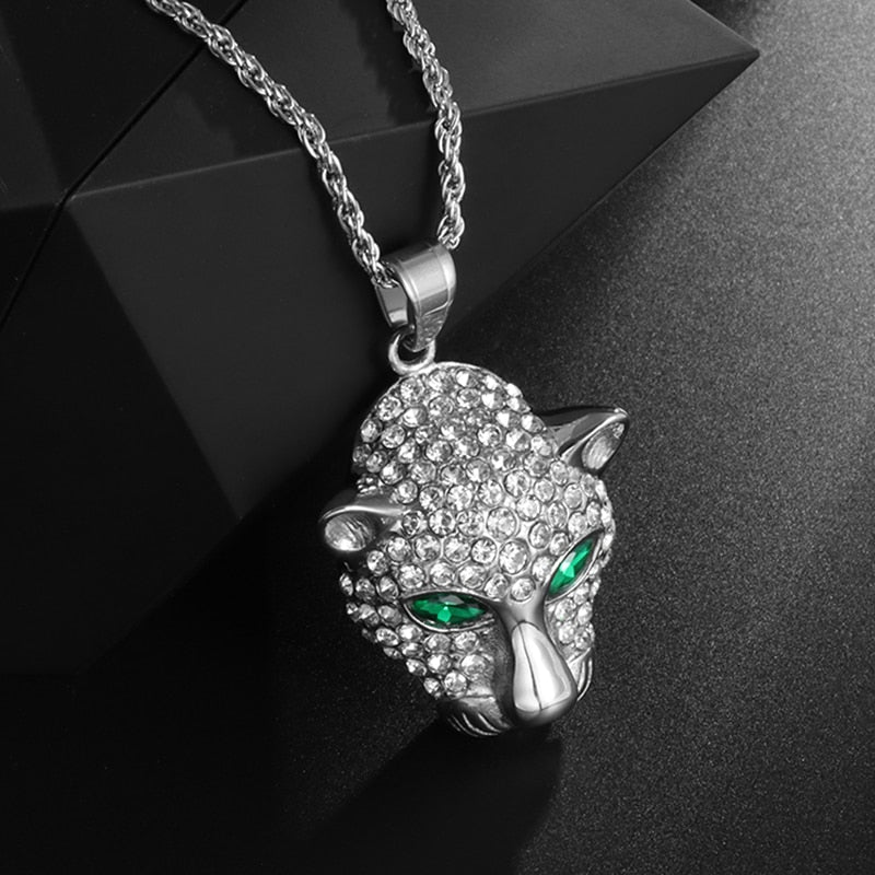 Hip Hop Fierce Shark Inlaid Zircon Pendant Charm Trend Necklace - MERGE.DAY.1.FREESTYLE