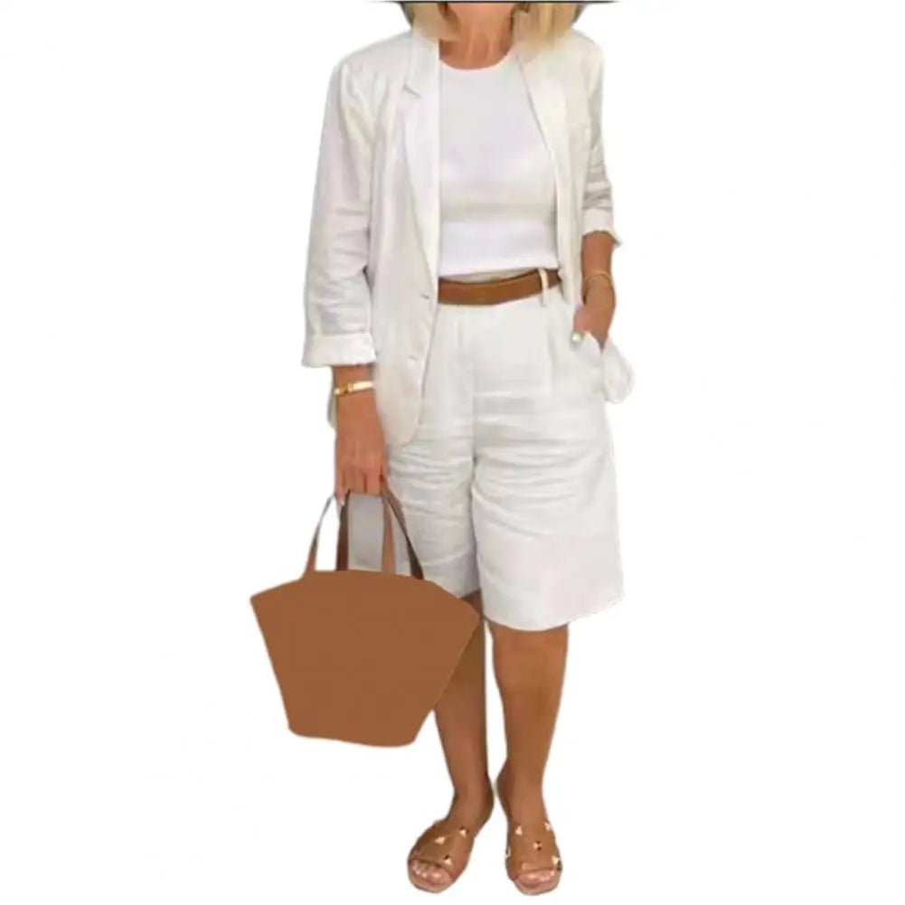 Summer Fashion Solid Color Two Piece Set - MERGE.DAY.1.FREESTYLE