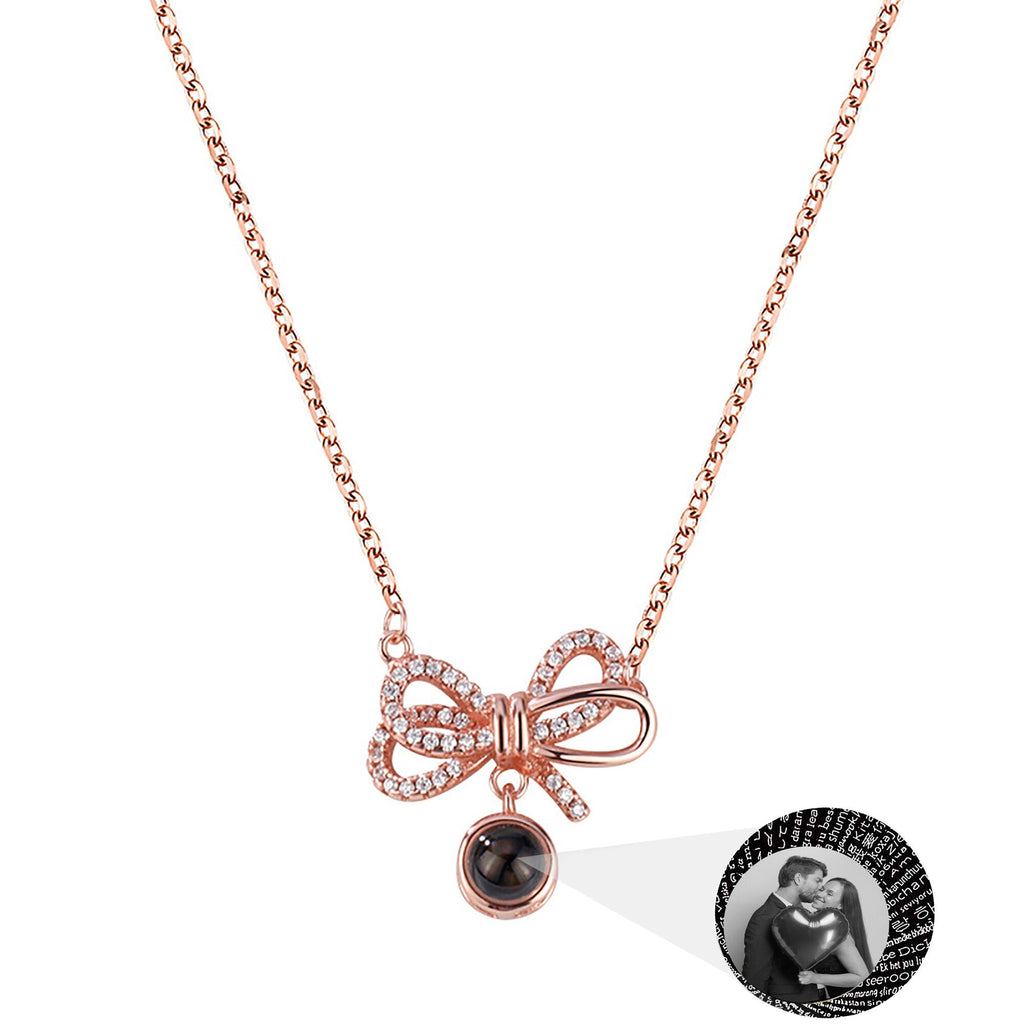 Customized Photo Bow Projection Memory Necklace - MERGE.DAY.1.FREESTYLE