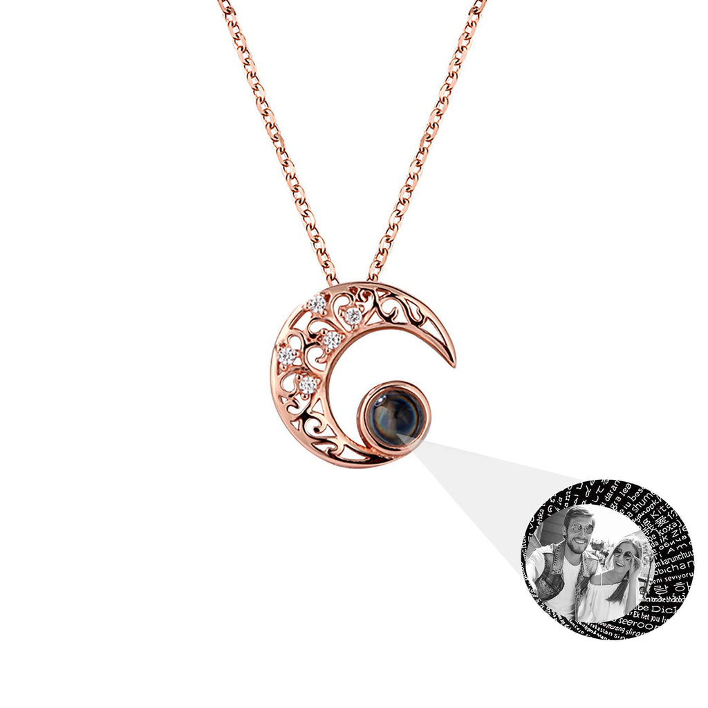 Custom Projection Photo Necklace Trendy Star Moon Necklace for Women Fashion Jewelry - MERGE.DAY.1.FREESTYLE