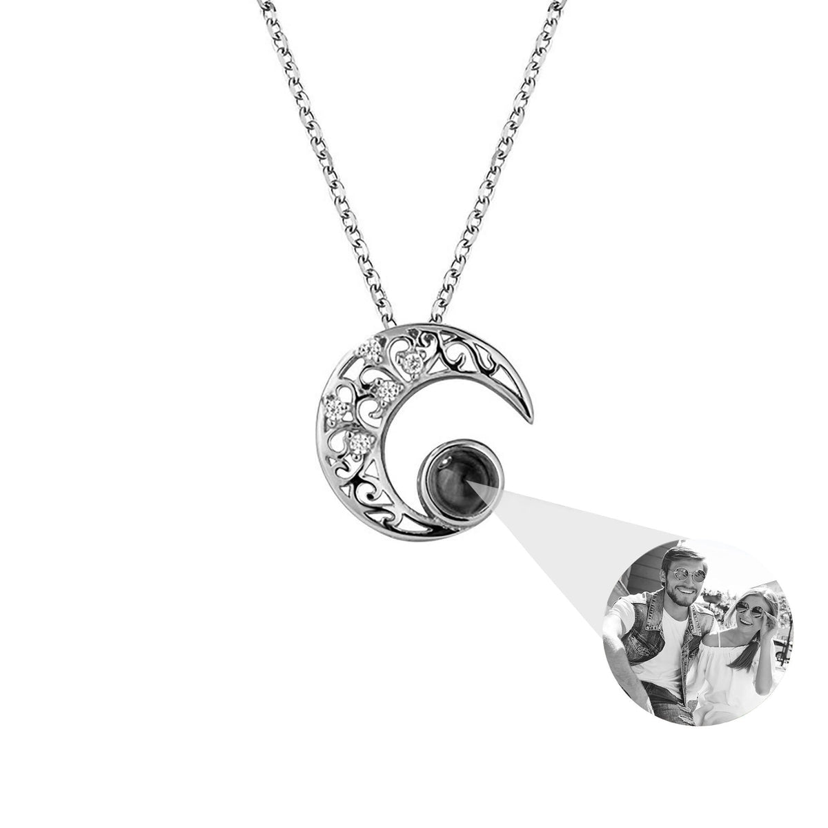 Custom Projection Photo Necklace Trendy Star Moon Necklace for Women Fashion Jewelry - MERGE.DAY.1.FREESTYLE