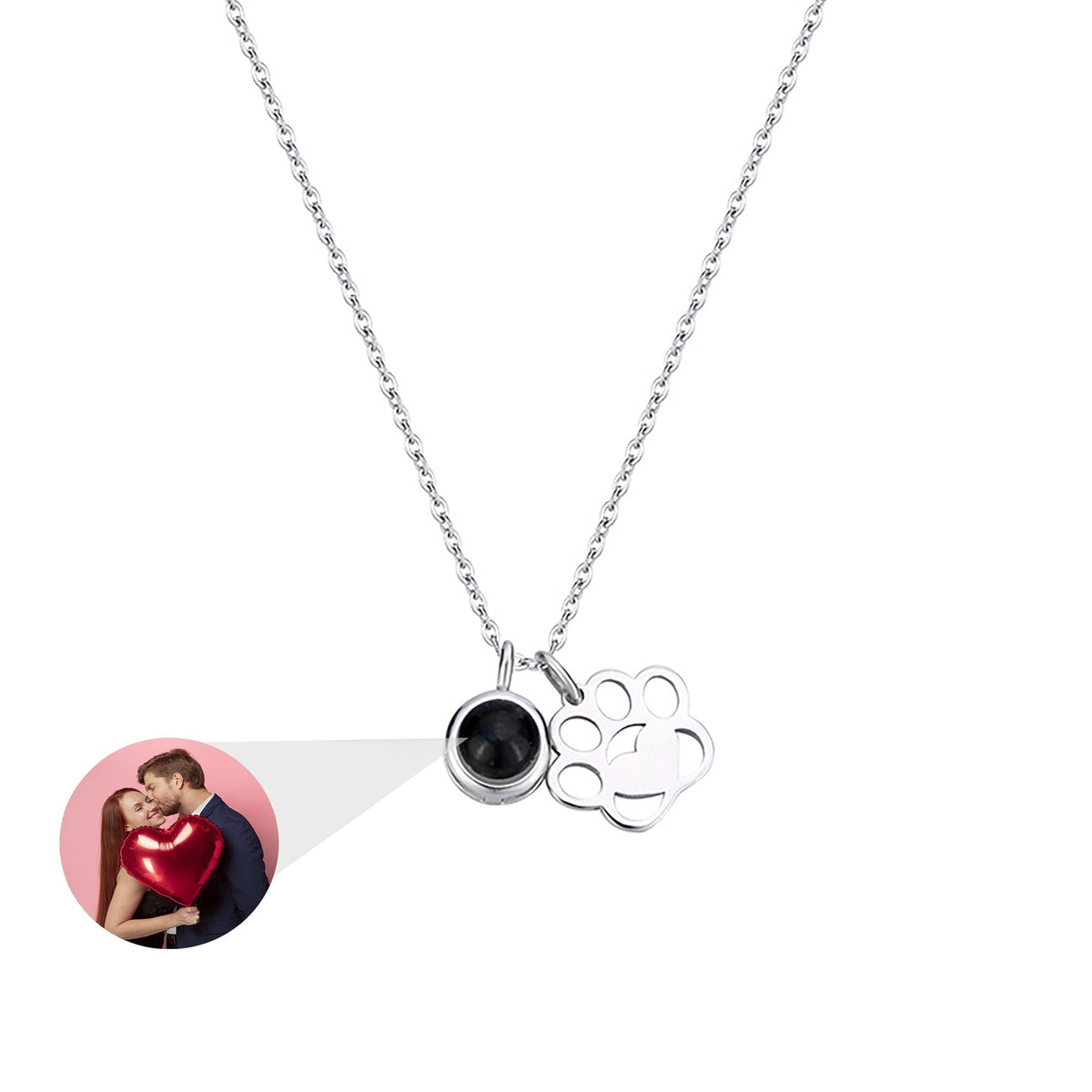 Customized Photo Dog Paws Projection Necklace Pendant Jewelry For Lover Girlfriend - MERGE.DAY.1.FREESTYLE