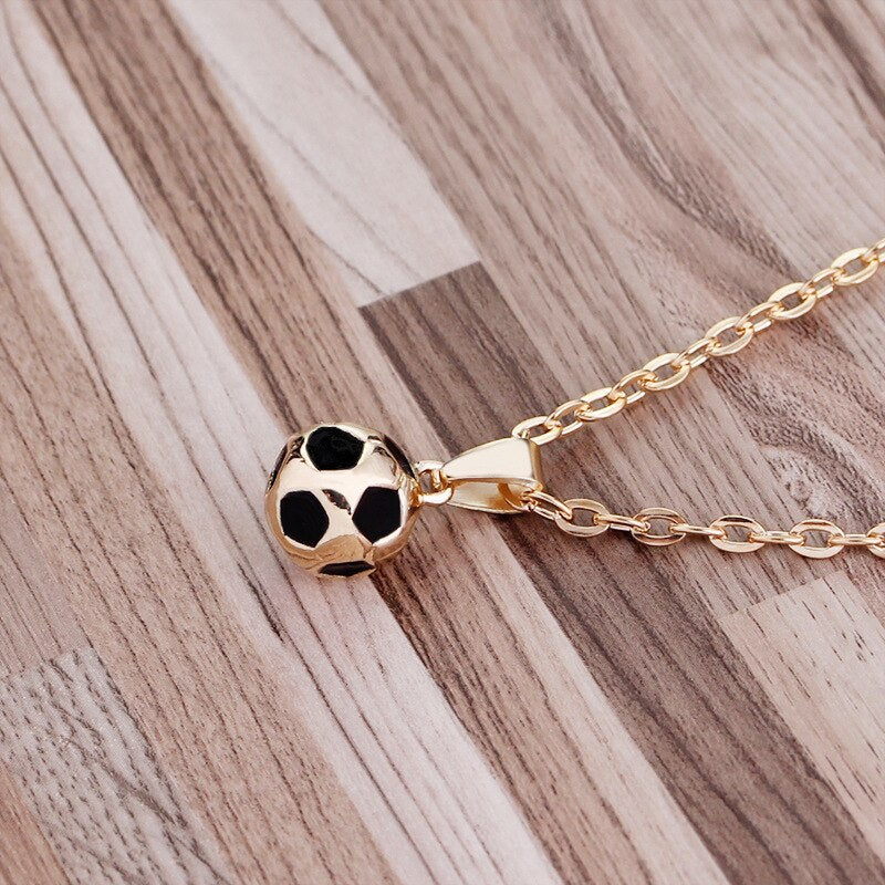 Football Link Chain Soccer Charm Necklace Pendant Gold Color Sport Ball Jewelry - MERGE.DAY.1.FREESTYLE