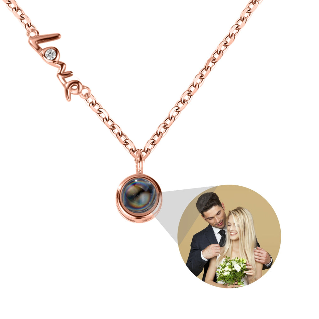 Personalized Photo Projection Necklace Clavicle Chain - MERGE.DAY.1.FREESTYLE