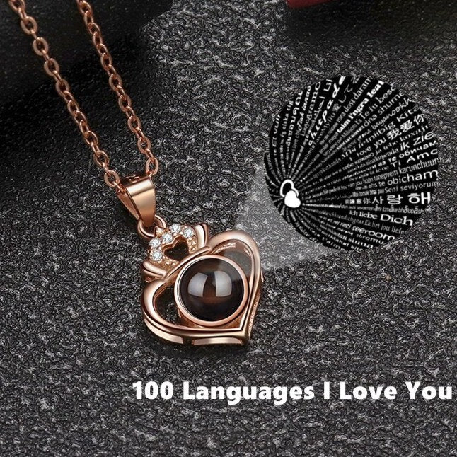 Customized Projection Necklace Heart Photo Projection Necklace for Women Girl Friend Ladies Gifts - MERGE.DAY.1.FREESTYLE