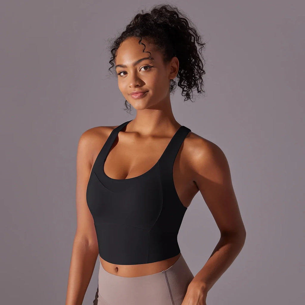 Nylon Sexy Women's Sports Bra Top Women Tight Elastic Gym Sport Yoga Bras - MERGE.DAY.1.FREESTYLE