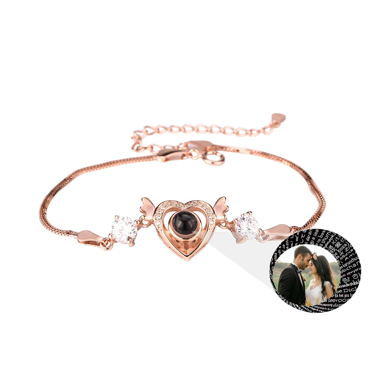 Customized projection bracelet for famous photos Personalized Circle Photo Bracelet - MERGE.DAY.1.FREESTYLE