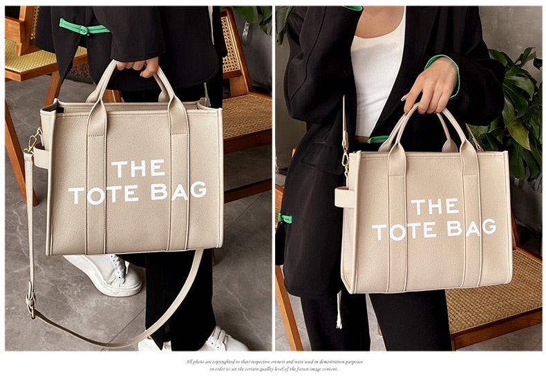 Bolso tote de viaje para mujer, bandolera de ocio de gran capacidad, de poliuretano