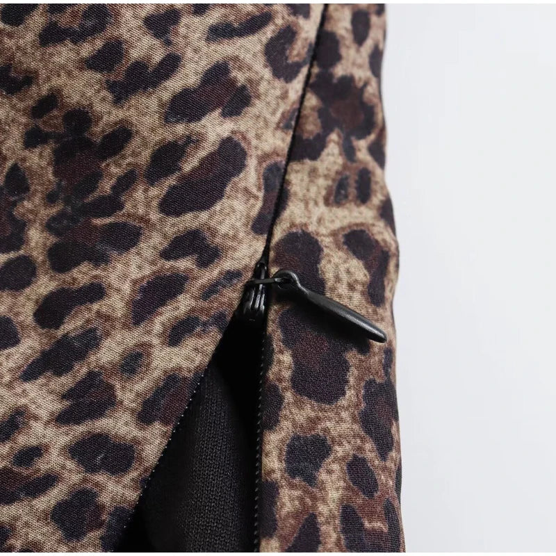 Leopard Print Sling Women Sexy Tube Top Sleeveless Backless Lace Slim Tanks Tops - MERGE.DAY.1.FREESTYLE