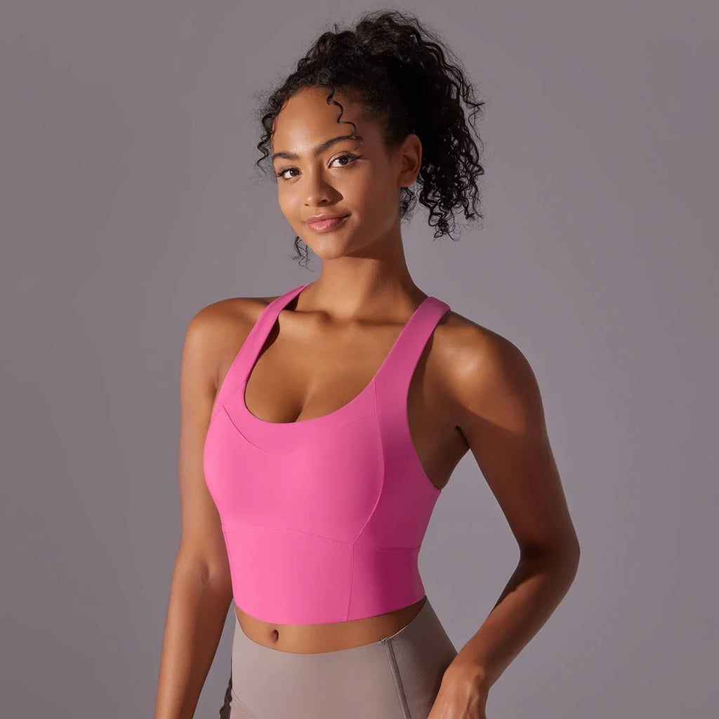Nylon Sexy Women's Sports Bra Top Women Tight Elastic Gym Sport Yoga Bras - MERGE.DAY.1.FREESTYLE