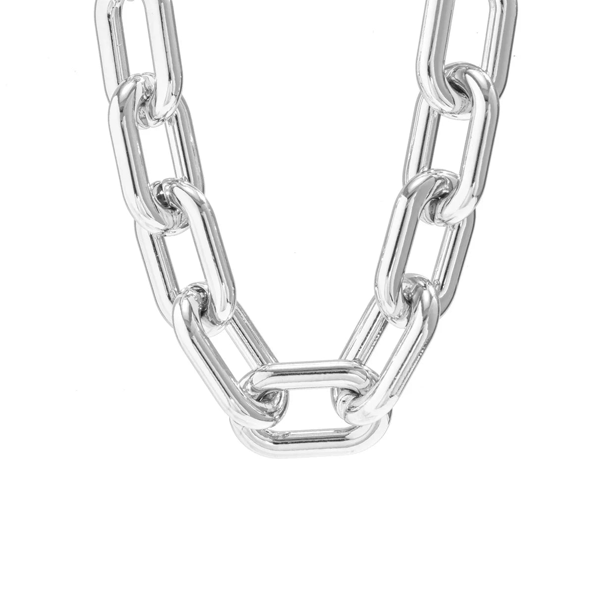 Chunky Silver Necklace Exaggerated Cross Chain - MERGE.DAY.1.FREESTYLE