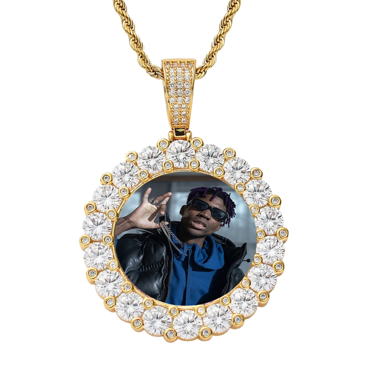 Customizable photoMen's Fashion Inlaid Exquisite Micro-dense Zircon Hip Hop Rock Party - MERGE.DAY.1.FREESTYLE