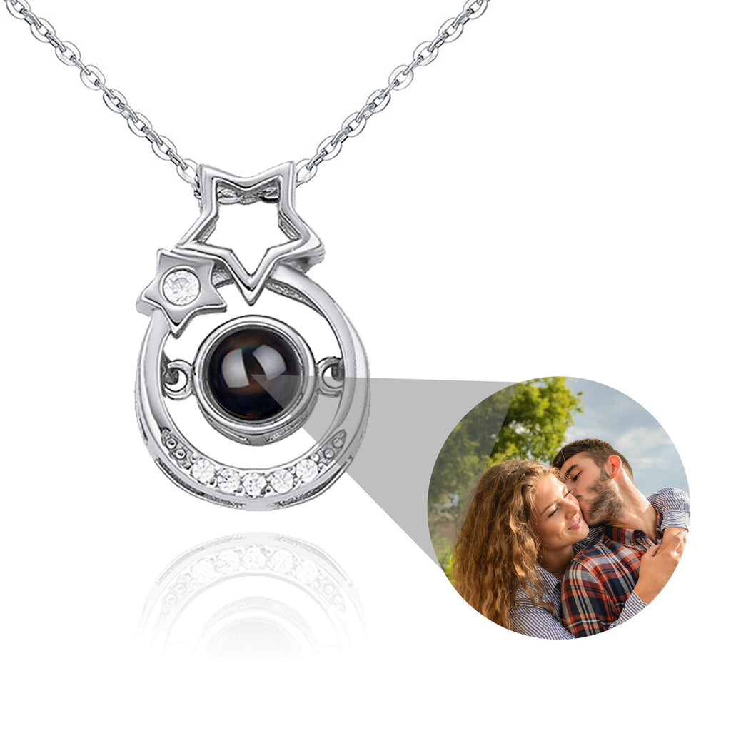 Romantic Gift Custom star shape Photo Projector Pendant Necklace - MERGE.DAY.1.FREESTYLE